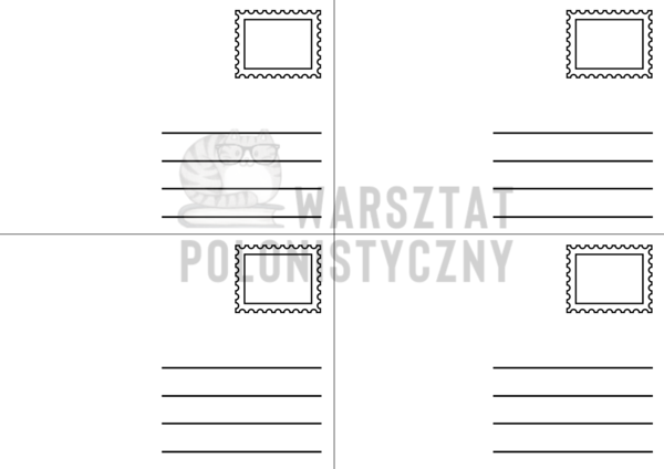 Pocztówka / kartka pocztowa - szablon