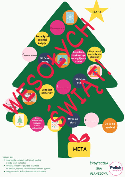 ŚWIĄTECZNA GRA PLANSZOWA
