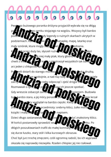 Dyktando z błędami. Ó/u, Rz/ż