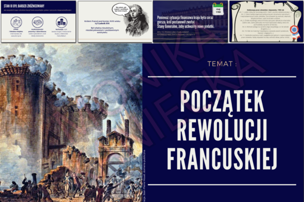 Początek rewolucji francuskiej - prezentacja historia klasa 6