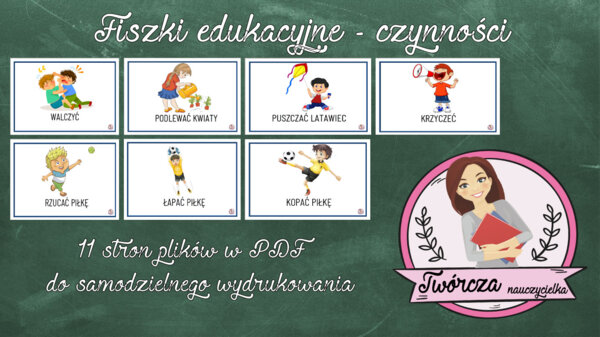 Czynności - fiszki edukacyjne