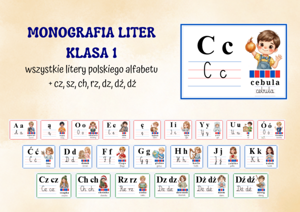 Monografia liter klasa 1