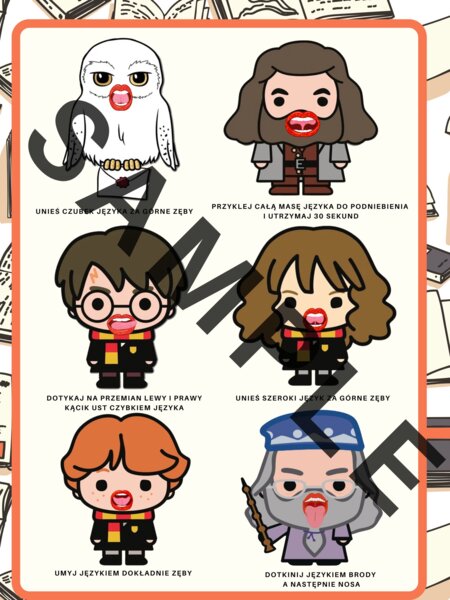 Ćwiczenia logopedyczne z czarodziejami - PDF do druku