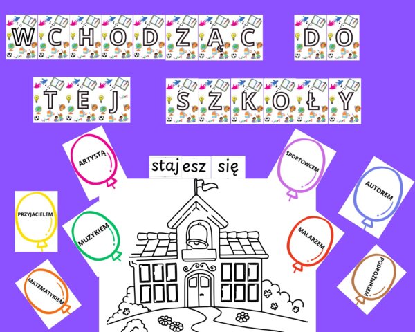 Dekoracja, gazetka, Rozpoczęcie roku szkolnego, szkoła