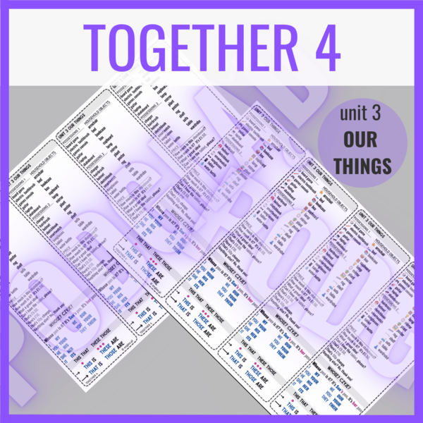 Together 4 unit  3 OUR THINGS - zakładki do książki