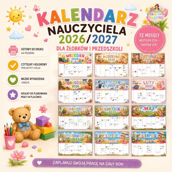 📅 Kalendarz Nauczyciela 2026/2027
