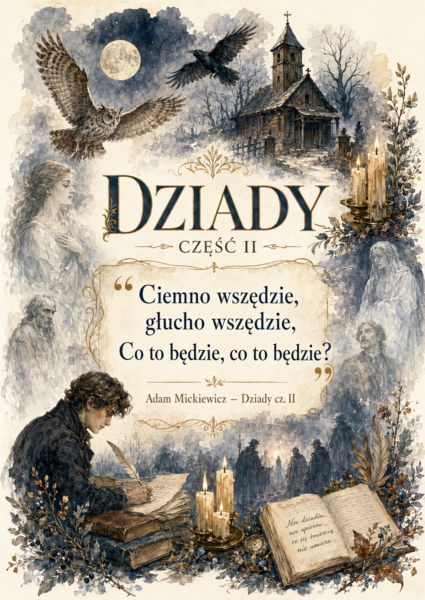 Materiały na gazetkę Narodowe czytanie Dziadów Adama Mickiewicza 2026