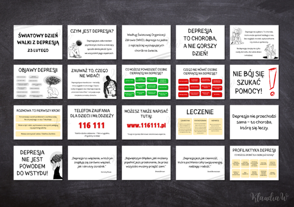 Światowy Dzień Walki z Depresją – gazetka szkolna