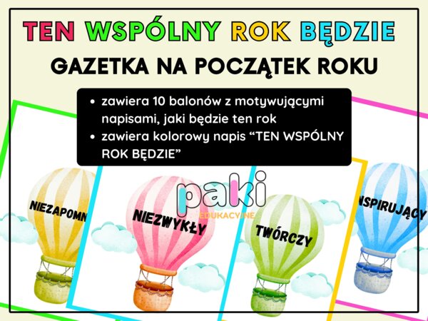Rozpoczęcie początek roku / GAZETKA / dekoracja do sali, świetlicy, biblioteki, na korytarz