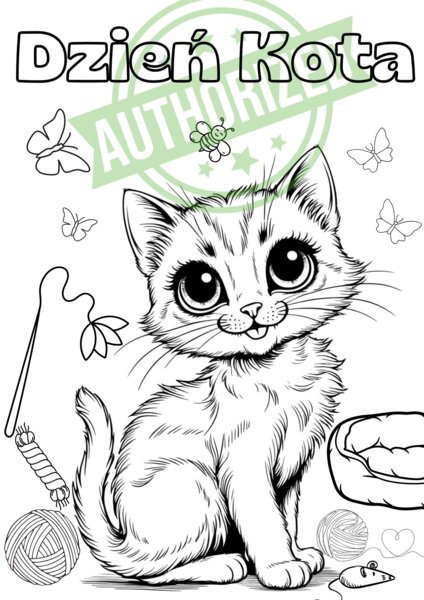 DZIEŃ KOTA KOLOROWANKA XXL