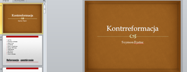 Kontrreformacja - prezentacja