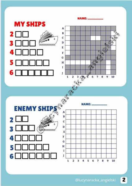 Statki - szablony jęz. angielski
