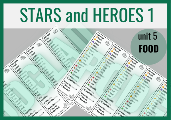 Stars and Heroes 1 unit 5 FOOD – zakładki do książki