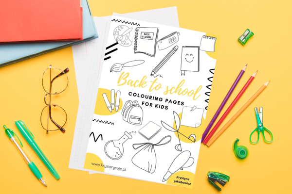 Back to School Coloring Pages for Kids. Powrót do szkoły. Kolorowanka