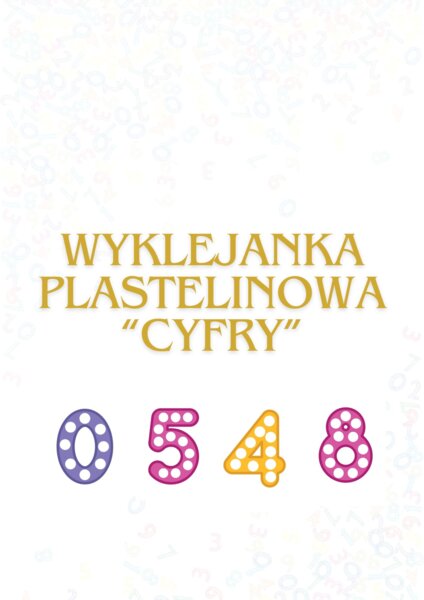 WYKLEJANKA PLASTELINOWA "CYFRY''