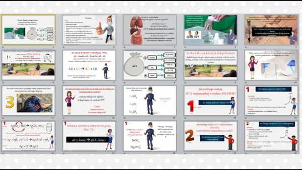 Reakcje strąceniowe - prezentacja w power point do klasy 8