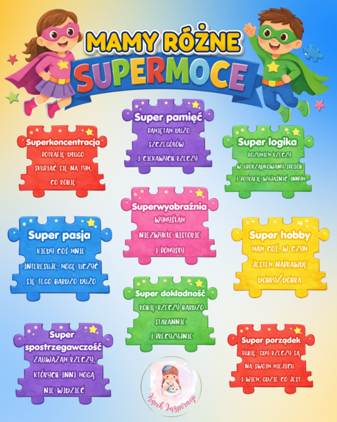 💙 Mamy różne supermoce 💙DZIEŃ ŚWIADOMOŚCI AUTYZMU