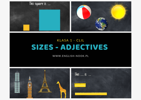 CLIL: sizes - przymiotniki - rozmiary