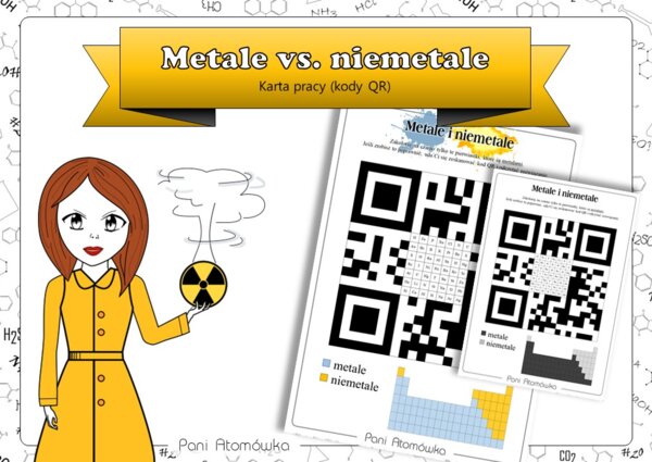 Klasa 7. Chemia - Metale vs. niemetale. Kody QR.