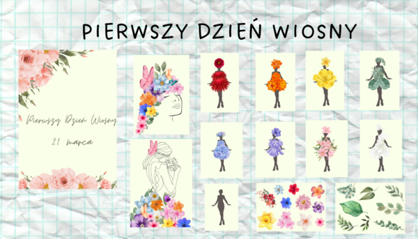 Pierwszy Dzień Wiosny- kwieciste plakaty