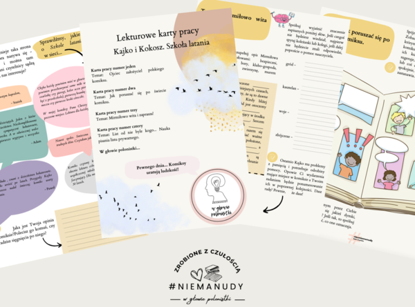 "Kajko i Kokosz. Szkoła latania" lekturowe karty pracy