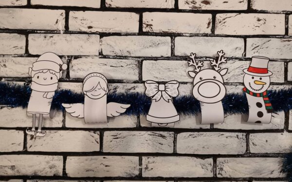 Girlanda świąteczna kolorowanka