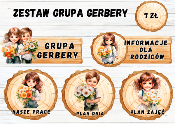 ZESTAW GRUPA GERBERY