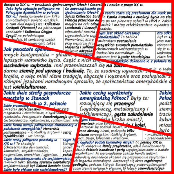 Europa i Świat w 2. połowie XIX w. NOTATKI