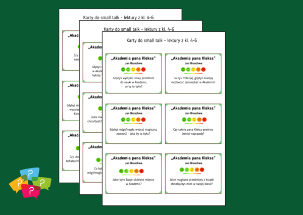 AKADEMIA PANA KLEKSA – Karty do SMALL TALK – lektury – gra
