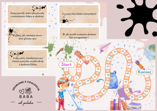 "Akademia Pana Kleksa" lekturowa gra planszowa
