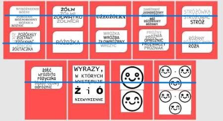 Czarno-biała, całoroczna gazetka ortograficzna, wyrazy z ż, ó niewymiennym.