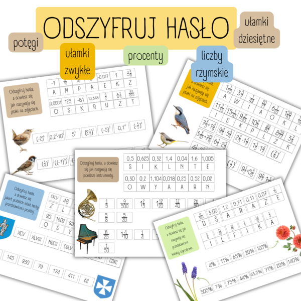ODSZYFRUJ HASŁO - pakiet 5 materiałów