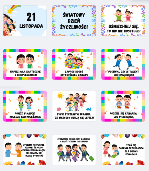 Dzień Życzliwości - Gazetka szkolna - Życzliwość Wsparcie 12 stron A4