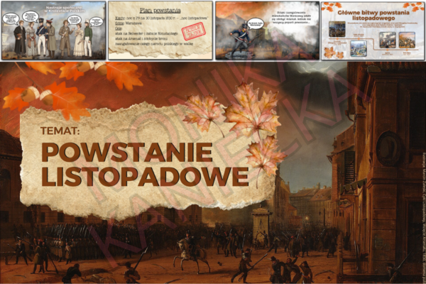 Powstanie listopadowe - prezentacja historia klasa 7