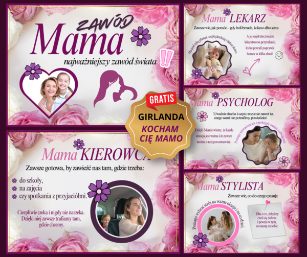 Dzień Mamy – gazetka szkolna PDF do druku - Mama – najważniejszy zawód świata