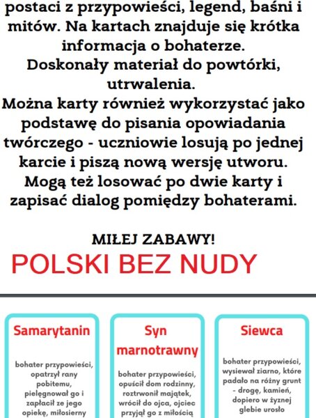 Czółko - bohaterowie legend, baśni, mitów, przypowieści.