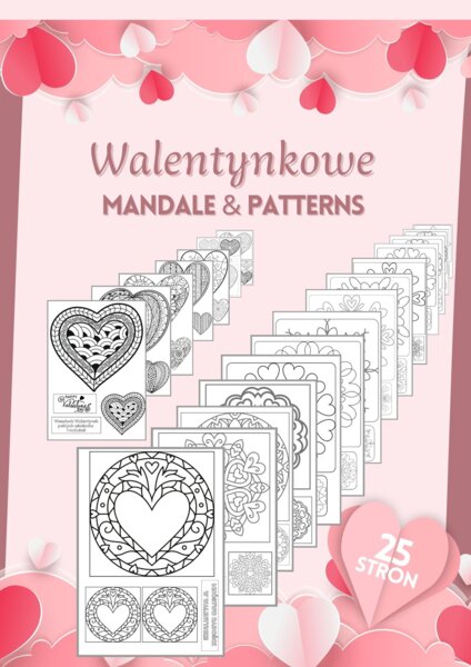 Walentynkowe mandale i patterns