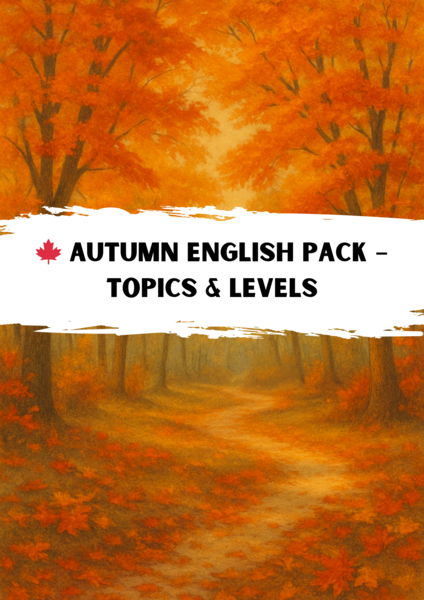 AUTUMN ENGLISH PACK Jesienny Zestaw Tematyczny z Języka Angielskiego – A1 do C1!