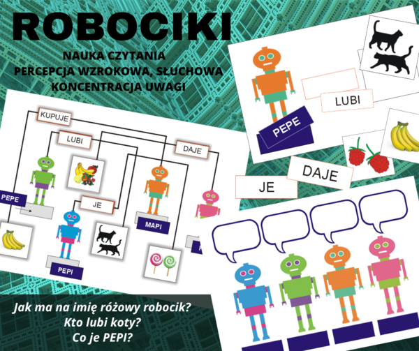 Robociki - czytanie sylabowe