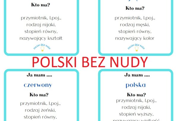 Ja mam, kto ma - przymiotnik