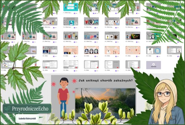 Prezentacja multimedialna w genial.ly „Jak uniknąć chorób zakaźnych?”. Edukacja zdrowotna. Klasa 7. Dział „Nasze zdrowie fizyczne”.