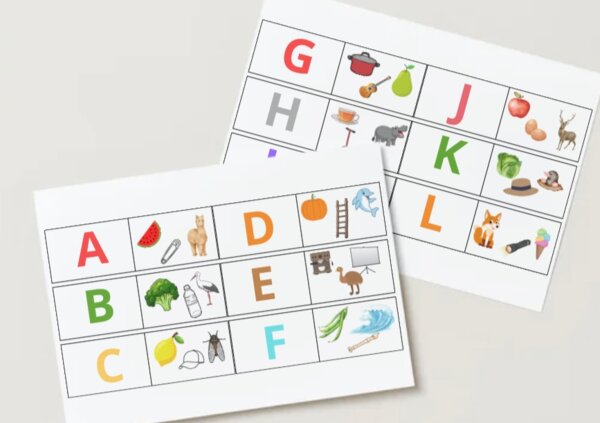 Alfabet na tablicę do wycięcia