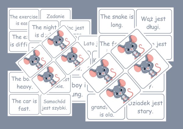Gra językowa dla dzieci – karty do nauki angielskiego