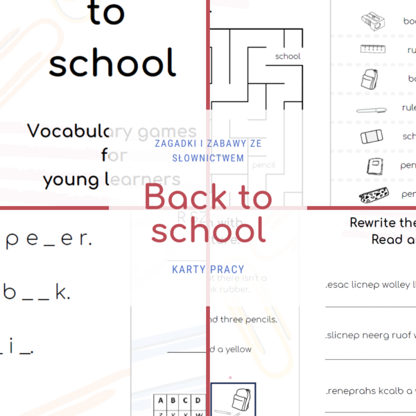 Back to school - zagadki i zabawy ze słownictwem