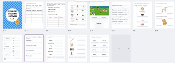 Przymiotniki, rzeczowniki, czasowniki - ćwiczenia