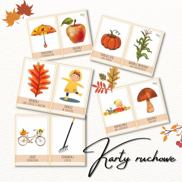 Jesienne karty ruchowe