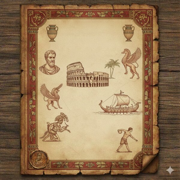 KRZYŻÓWKA "STAROŻYTNY RZYM" + NOTATKA HISTORYCZNA MATERIAŁ DYDAKTYCZNY