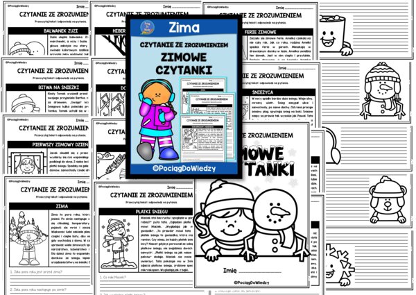 Czytanie ze zrozumieniem - Zimowe czytanki