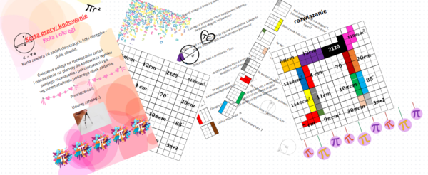 Karta pracy- koła i okręgi, liczba Pi
