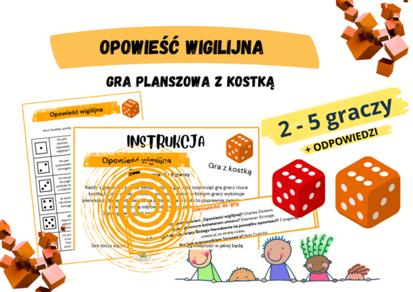 Opowieść wigilijna - gra planszowa z kostką